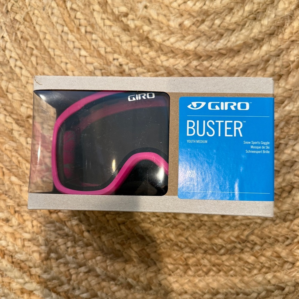 Giro Buster Youth Pink Lens Goggles with Blue and Pink Strap